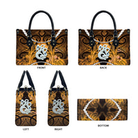 Maori Matariki Manaia Kowhai Leather Bag Maori Kowhaiwhai Pattern Galaxy