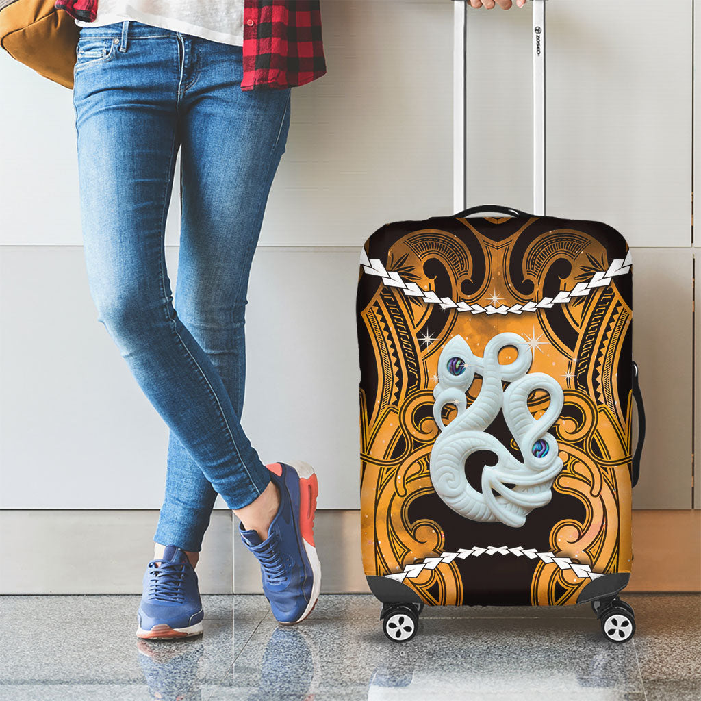 Maori Matariki Manaia Kowhai Luggage Cover Maori Kowhaiwhai Pattern Galaxy LT01 - Polynesian Pride