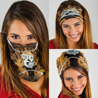 Maori Matariki Manaia Kowhai Neck Gaiter Maori Kowhaiwhai Pattern Galaxy LT01 - Polynesian Pride
