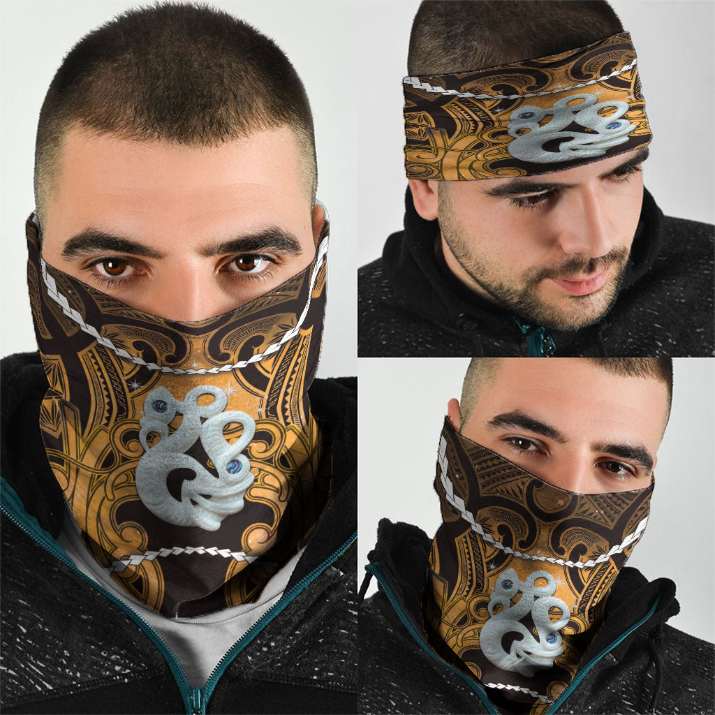 Maori Matariki Manaia Kowhai Neck Gaiter Maori Kowhaiwhai Pattern Galaxy LT01 - Polynesian Pride