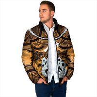 Personalised Maori Matariki Manaia Kowhai Padded Jacket Maori Kowhaiwhai Pattern Galaxy LT01 - Polynesian Pride