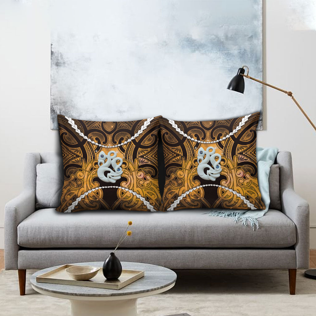 Maori Matariki Manaia Kowhai Pillow Cover Maori Kowhaiwhai Pattern Galaxy LT01 - Polynesian Pride