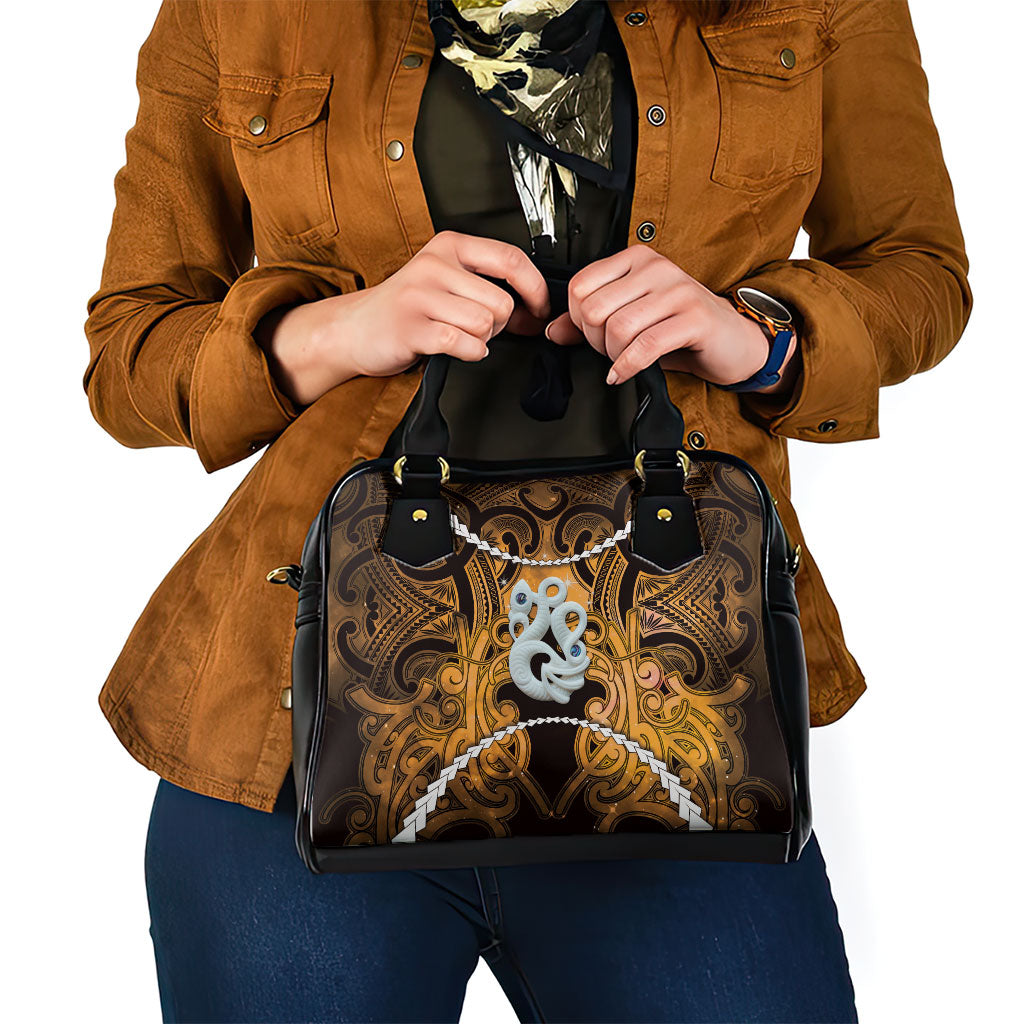 Maori Matariki Manaia Kowhai Shoulder Handbag Maori Kowhaiwhai Pattern Galaxy LT01 - Polynesian Pride
