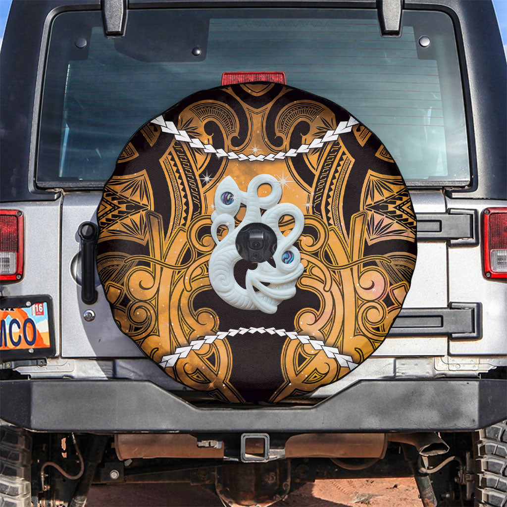Maori Matariki Manaia Kowhai Spare Tire Cover Maori Kowhaiwhai Pattern Galaxy