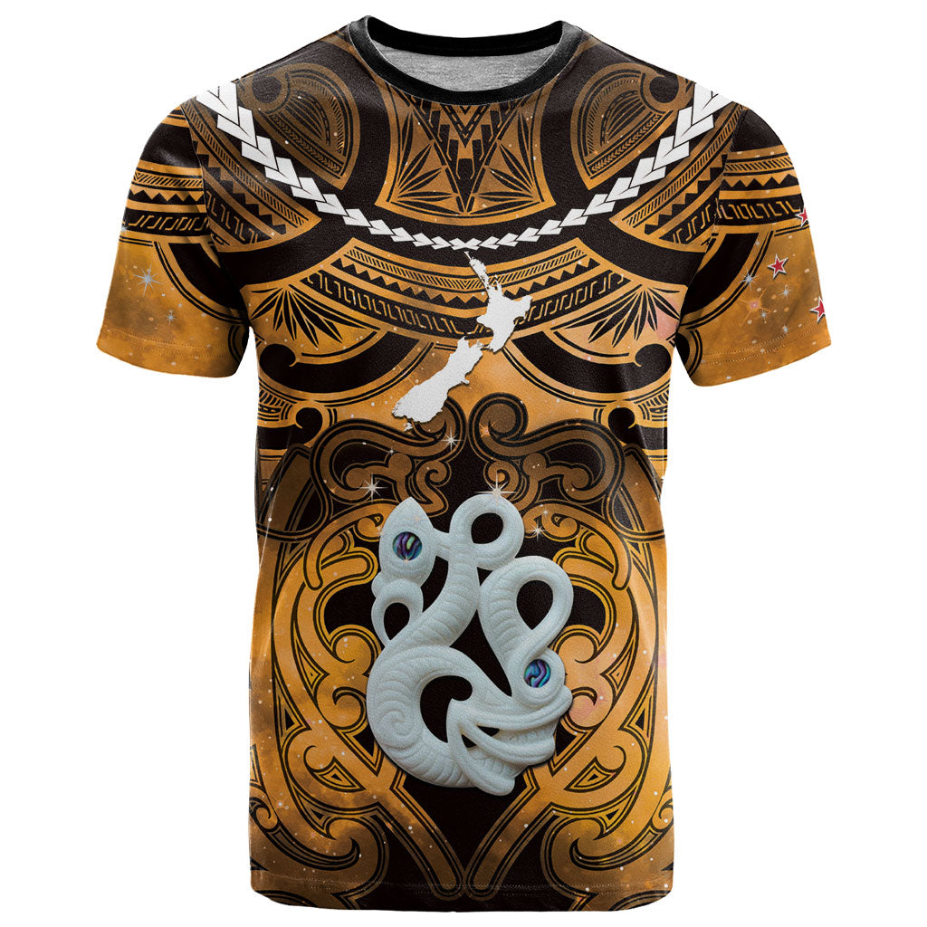 Personalised Maori Matariki Manaia Kowhai T Shirt Maori Kowhaiwhai Pattern Galaxy