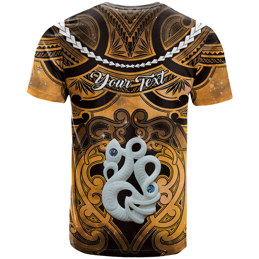 Personalised Maori Matariki Manaia Kowhai T Shirt Maori Kowhaiwhai Pattern Galaxy LT01 - Polynesian Pride