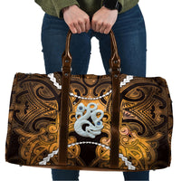 Maori Matariki Manaia Kowhai Travel Bag Maori Kowhaiwhai Pattern Galaxy LT01 Yellow - Polynesian Pride