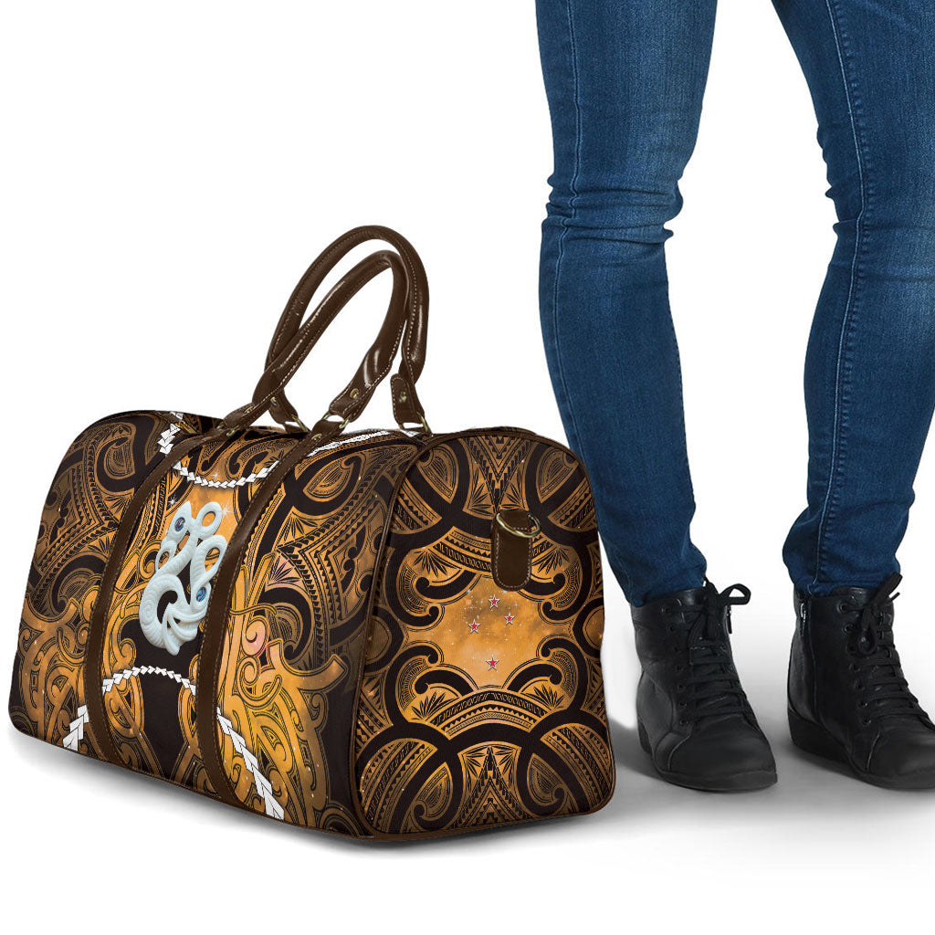 Maori Matariki Manaia Kowhai Travel Bag Maori Kowhaiwhai Pattern Galaxy LT01 - Polynesian Pride