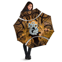 Maori Matariki Manaia Kowhai Umbrella Maori Kowhaiwhai Pattern Galaxy LT01 - Polynesian Pride