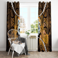 Maori Matariki Manaia Kowhai Window Curtain Maori Kowhaiwhai Pattern Galaxy LT01 - Polynesian Pride