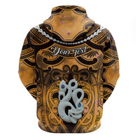 Personalised Maori Matariki Manaia Kowhai Zip Hoodie Maori Kowhaiwhai Pattern Galaxy LT01 - Polynesian Pride