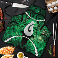 Maori Matariki Hei Matau Kakariki Apron Maori Kowhaiwhai Pattern Galaxy LT01 Green - Polynesian Pride