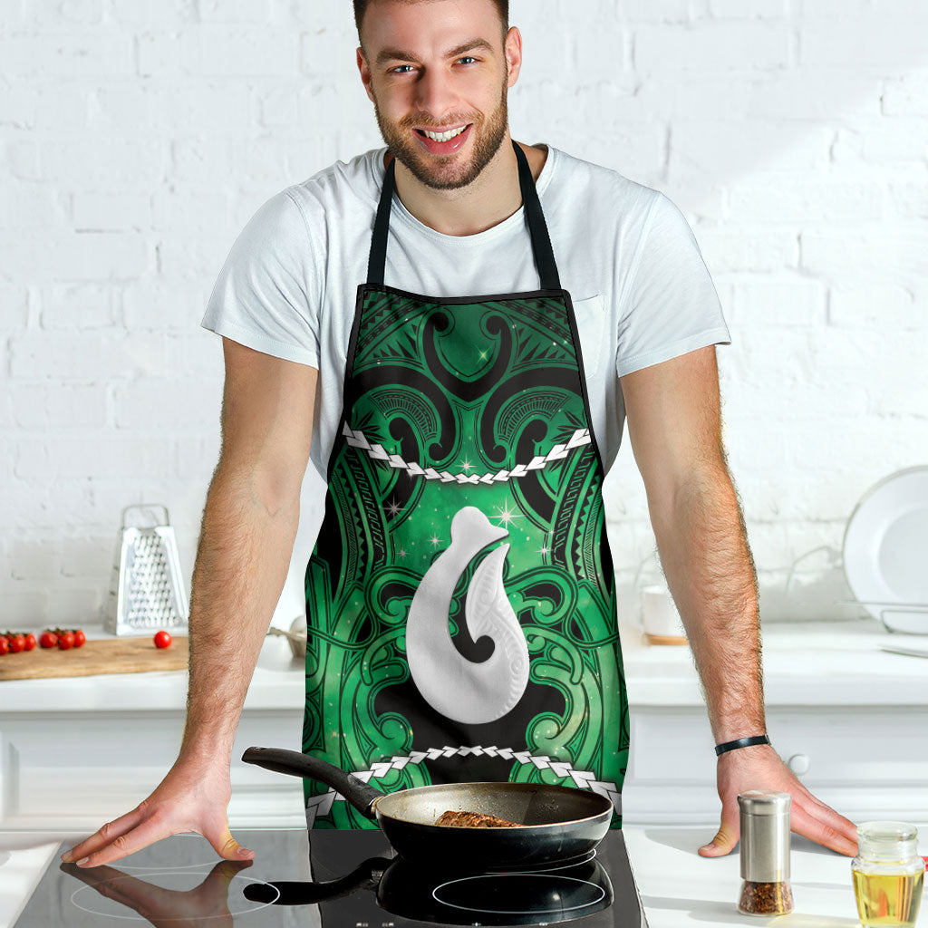 Maori Matariki Hei Matau Kakariki Apron Maori Kowhaiwhai Pattern Galaxy LT01 - Polynesian Pride