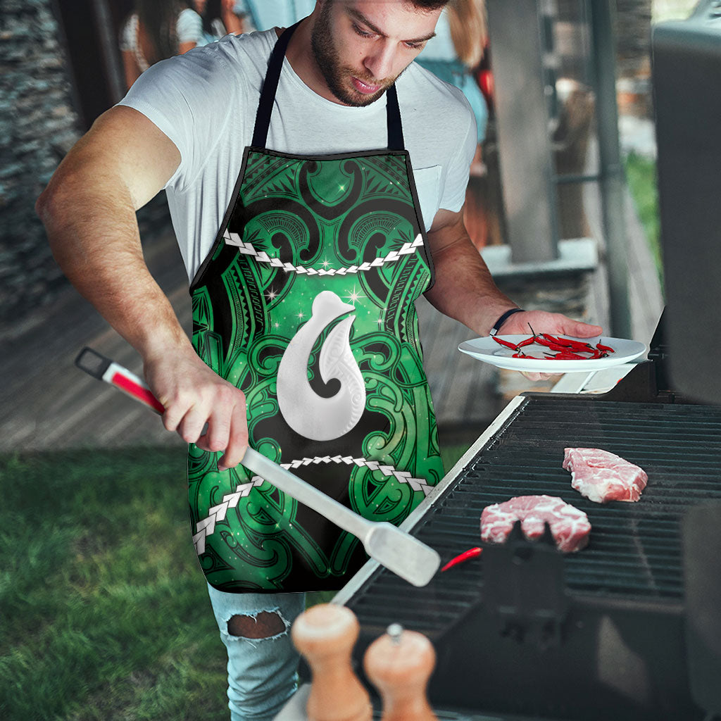 Maori Matariki Hei Matau Kakariki Apron Maori Kowhaiwhai Pattern Galaxy LT01 - Polynesian Pride