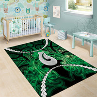 Maori Matariki Hei Matau Kakariki Area Rug Maori Kowhaiwhai Pattern Galaxy