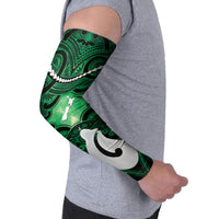 Personalised Maori Matariki Hei Matau Kakariki Arm Sleeves Maori Kowhaiwhai Pattern Galaxy LT01 - Polynesian Pride