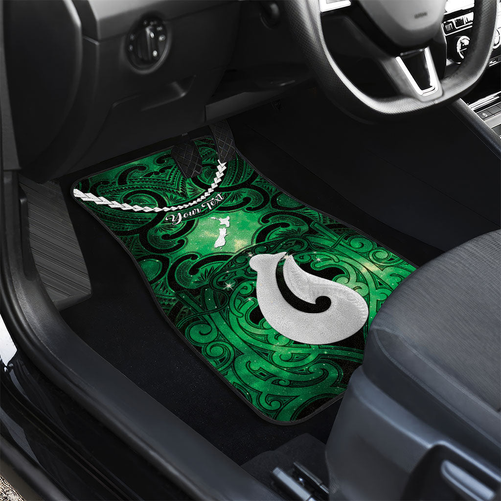 Personalised Maori Matariki Hei Matau Kakariki Car Mats Maori Kowhaiwhai Pattern Galaxy LT01 - Polynesian Pride