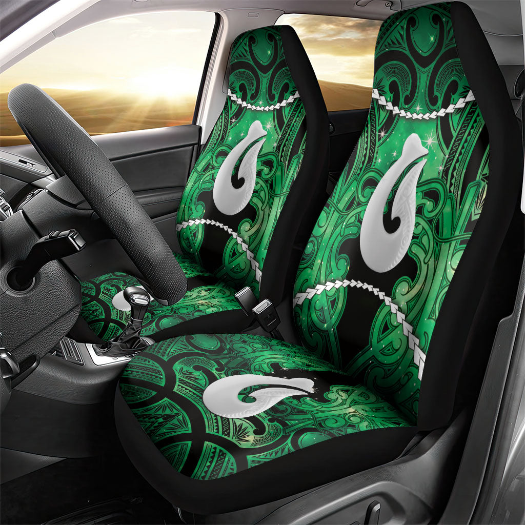 Maori Matariki Hei Matau Kakariki Car Seat Cover Maori Kowhaiwhai Pattern Galaxy LT01 - Polynesian Pride