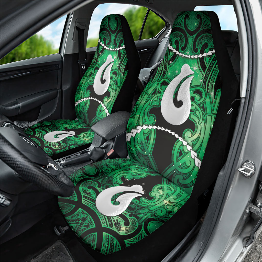 Maori Matariki Hei Matau Kakariki Car Seat Cover Maori Kowhaiwhai Pattern Galaxy LT01 - Polynesian Pride