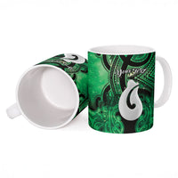 Personalised Maori Matariki Hei Matau Kakariki Ceramic Mug Maori Kowhaiwhai Pattern Galaxy LT01 - Polynesian Pride