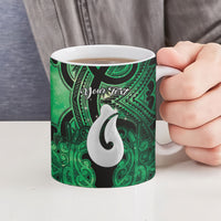Personalised Maori Matariki Hei Matau Kakariki Ceramic Mug Maori Kowhaiwhai Pattern Galaxy LT01 - Polynesian Pride