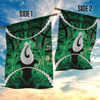 Maori Matariki Hei Matau Kakariki Garden Flag Maori Kowhaiwhai Pattern Galaxy LT01 - Polynesian Pride