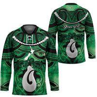 Personalised Maori Matariki Hei Matau Kakariki Hockey Jersey Maori Kowhaiwhai Pattern Galaxy LT01 - Polynesian Pride