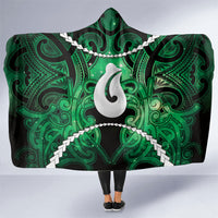 Maori Matariki Hei Matau Kakariki Hooded Blanket Maori Kowhaiwhai Pattern Galaxy LT01 One Size Green - Polynesian Pride