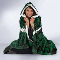 Maori Matariki Hei Matau Kakariki Hooded Blanket Maori Kowhaiwhai Pattern Galaxy LT01 - Polynesian Pride