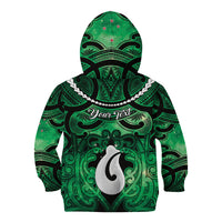 Personalised Maori Matariki Hei Matau Kakariki Kid Hoodie Maori Kowhaiwhai Pattern Galaxy LT01 - Polynesian Pride