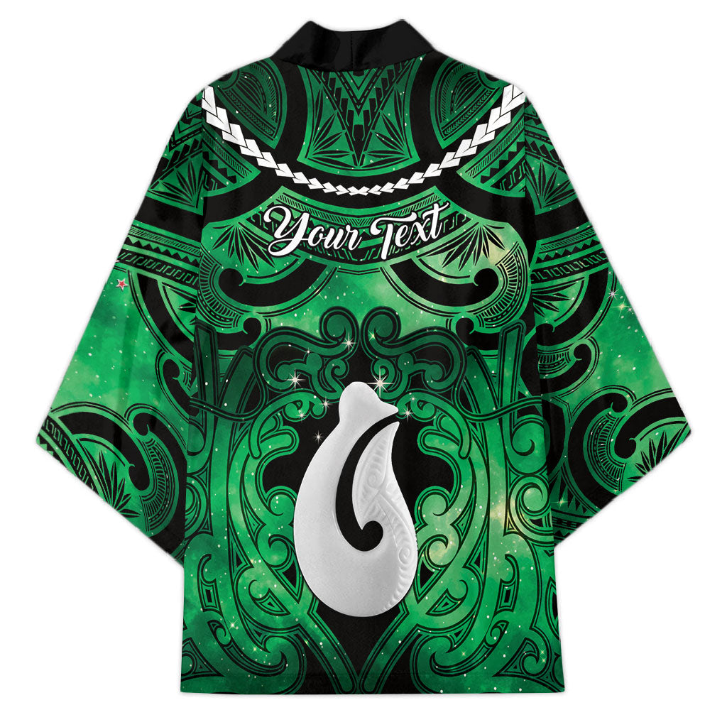 Personalised Maori Matariki Hei Matau Kakariki Kimono Maori Kowhaiwhai Pattern Galaxy LT01 - Polynesian Pride