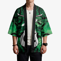 Personalised Maori Matariki Hei Matau Kakariki Kimono Maori Kowhaiwhai Pattern Galaxy LT01 - Polynesian Pride