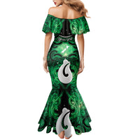 Personalised Maori Matariki Hei Matau Kakariki Mermaid Dress Maori Kowhaiwhai Pattern Galaxy LT01 - Polynesian Pride