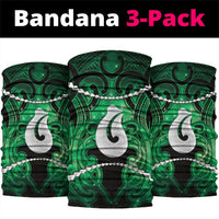 Maori Matariki Hei Matau Kakariki Neck Gaiter Maori Kowhaiwhai Pattern Galaxy LT01 package One Size: 25*50cm Green - Polynesian Pride