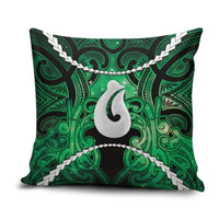 Maori Matariki Hei Matau Kakariki Pillow Cover Maori Kowhaiwhai Pattern Galaxy LT01 Green - Polynesian Pride