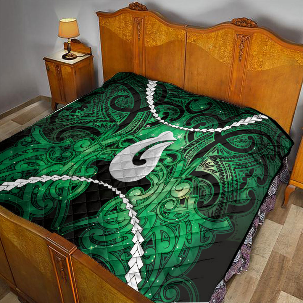 Maori Matariki Hei Matau Kakariki Quilt Maori Kowhaiwhai Pattern Galaxy
