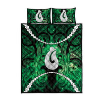 Maori Matariki Hei Matau Kakariki Quilt Bed Set Maori Kowhaiwhai Pattern Galaxy LT01 - Polynesian Pride