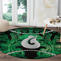 Maori Matariki Hei Matau Kakariki Round Carpet Maori Kowhaiwhai Pattern Galaxy LT01 - Polynesian Pride