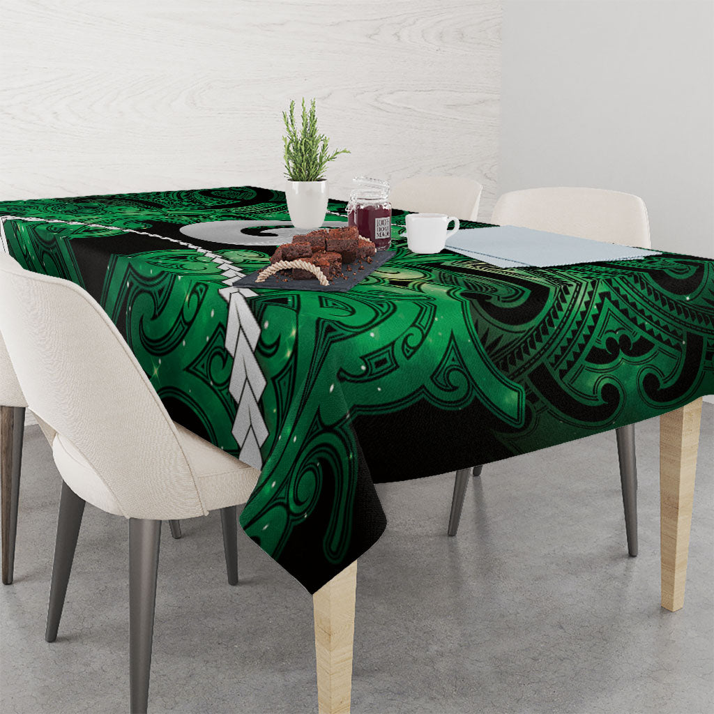 Maori Matariki Hei Matau Kakariki Tablecloth Maori Kowhaiwhai Pattern Galaxy LT01 - Polynesian Pride
