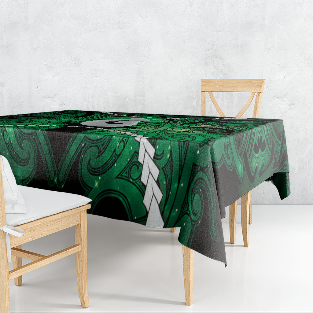 Maori Matariki Hei Matau Kakariki Tablecloth Maori Kowhaiwhai Pattern Galaxy LT01 - Polynesian Pride