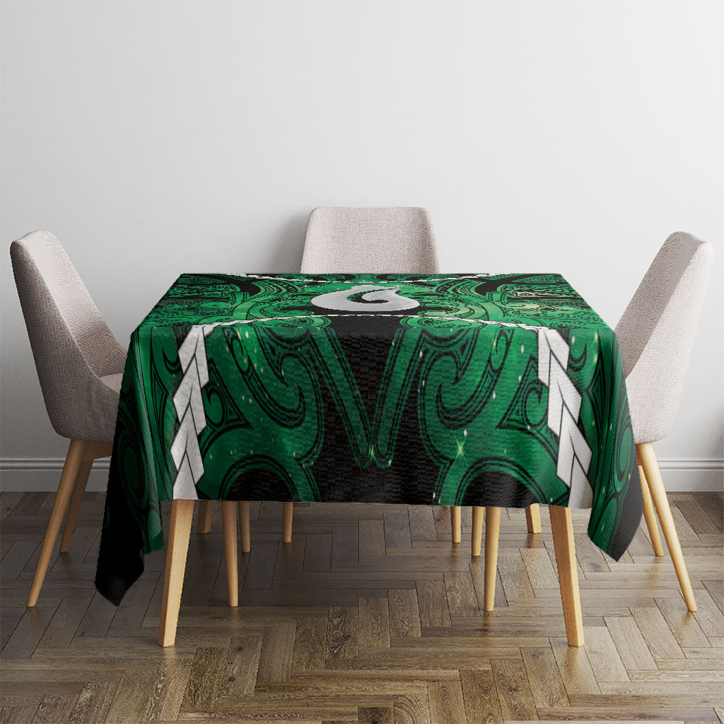 Maori Matariki Hei Matau Kakariki Tablecloth Maori Kowhaiwhai Pattern Galaxy LT01 - Polynesian Pride