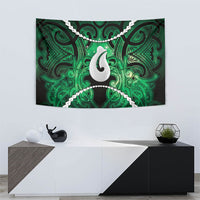 Maori Matariki Hei Matau Kakariki Tapestry Maori Kowhaiwhai Pattern Galaxy LT01 - Polynesian Pride
