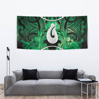 Maori Matariki Hei Matau Kakariki Tapestry Maori Kowhaiwhai Pattern Galaxy LT01 - Polynesian Pride