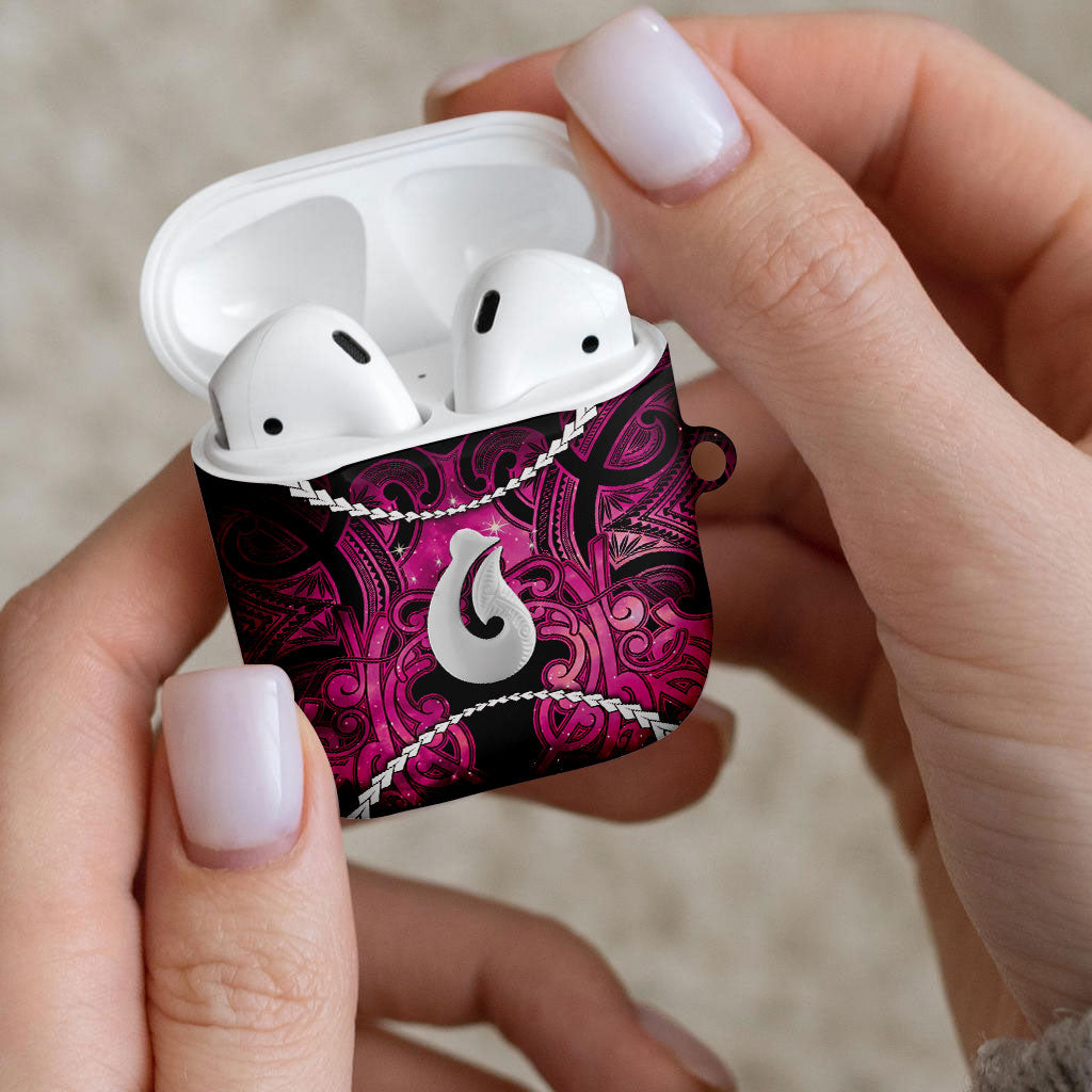 Maori Matariki Hei Matau Mawhero AirPods Case Maori Kowhaiwhai Pattern Galaxy LT01 - Polynesian Pride