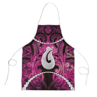Maori Matariki Hei Matau Mawhero Apron Maori Kowhaiwhai Pattern Galaxy LT01 Pink - Polynesian Pride