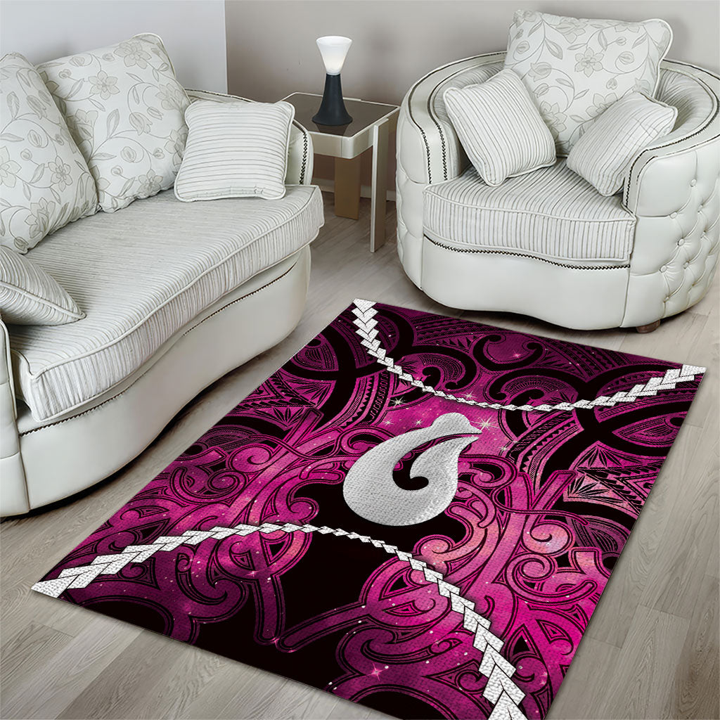 Maori Matariki Hei Matau Mawhero Area Rug Maori Kowhaiwhai Pattern Galaxy LT01 - Polynesian Pride