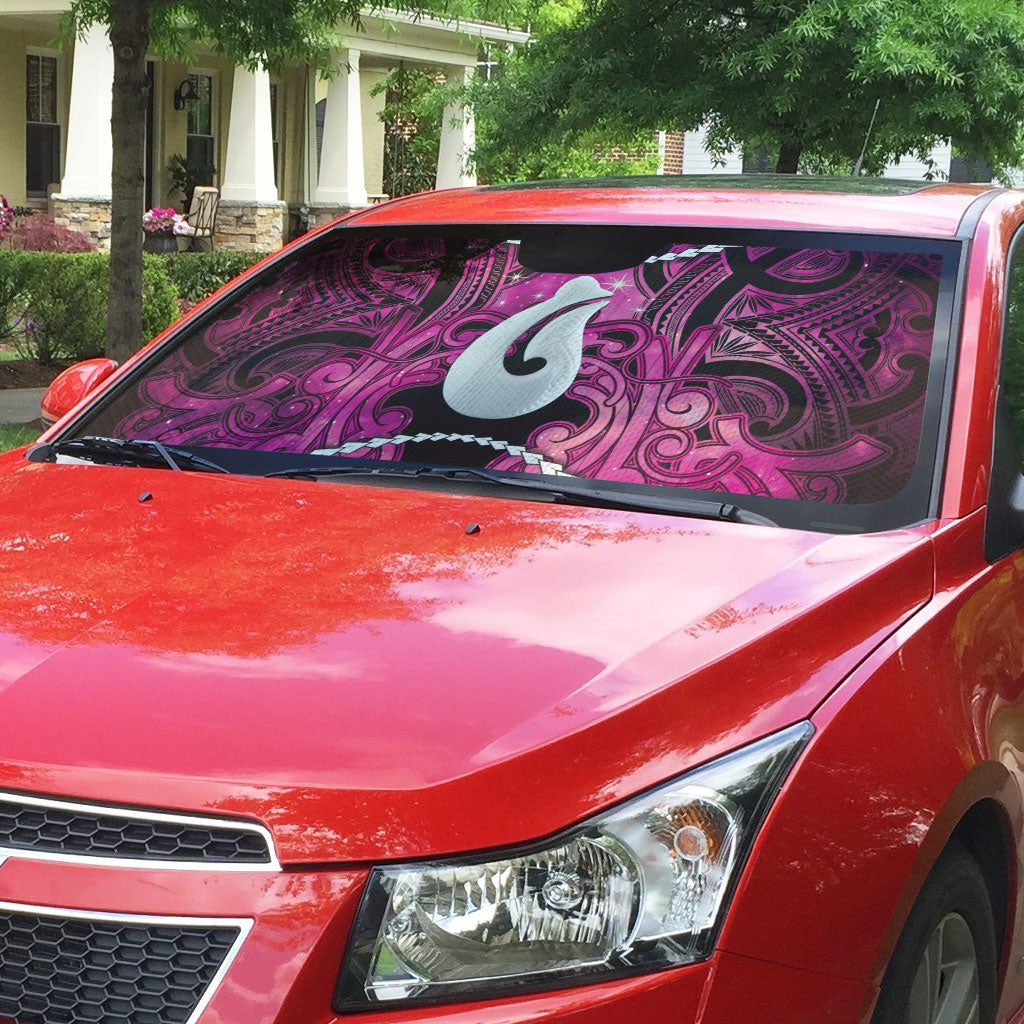 Maori Matariki Hei Matau Mawhero Auto Sun Shade Maori Kowhaiwhai Pattern Galaxy LT01 - Polynesian Pride