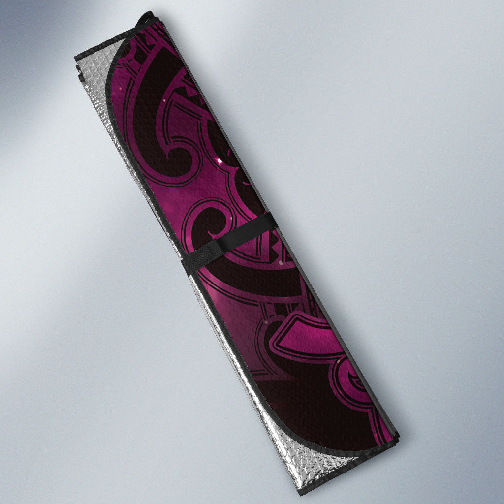 Maori Matariki Hei Matau Mawhero Auto Sun Shade Maori Kowhaiwhai Pattern Galaxy LT01 - Polynesian Pride