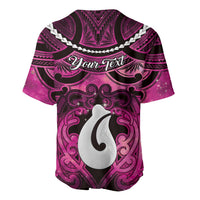 Personalised Maori Matariki Hei Matau Mawhero Baseball Jersey Maori Kowhaiwhai Pattern Galaxy LT01 - Polynesian Pride