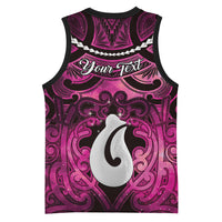 Personalised Maori Matariki Hei Matau Mawhero Basketball Jersey Maori Kowhaiwhai Pattern Galaxy LT01 - Polynesian Pride